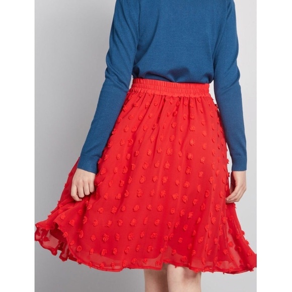 ModCloth fizzy polka dot bow waist skirt NWOT - Picture 3 of 7